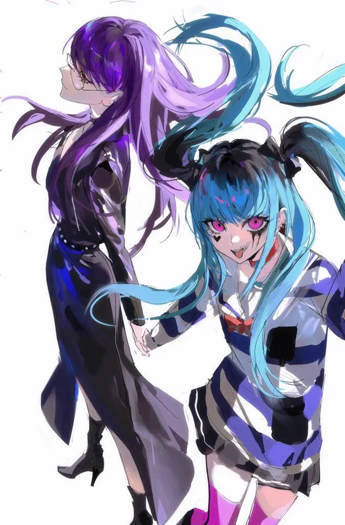 Hiruko and Darumi [The Hundred Line] (binxngchng1) posted by MartyrOfDespair