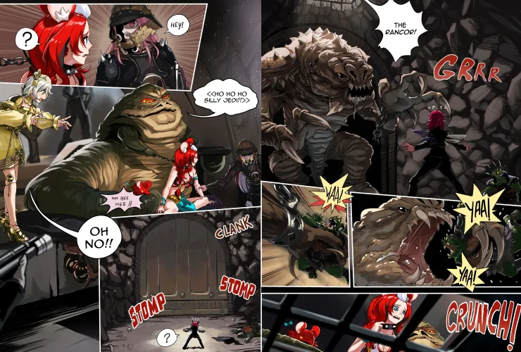 Hololive Wars: Pages 7 and 8 (commissioned by me, art by Cahryos) by Expert-Ad-2253