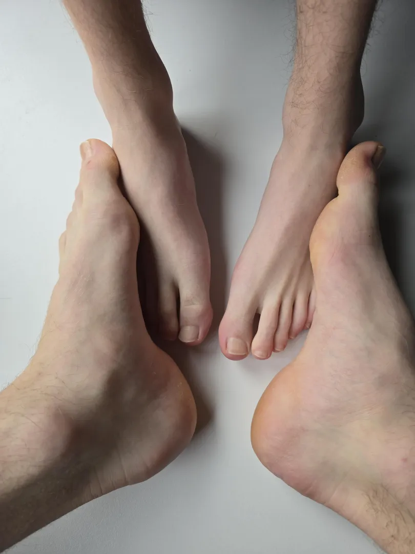 horny gay couple with a Feet fetish posting their feet. Come find all of our exclusive content on feetfinder (couplesfeetfetish)  posted by No_Hovercraft_6926