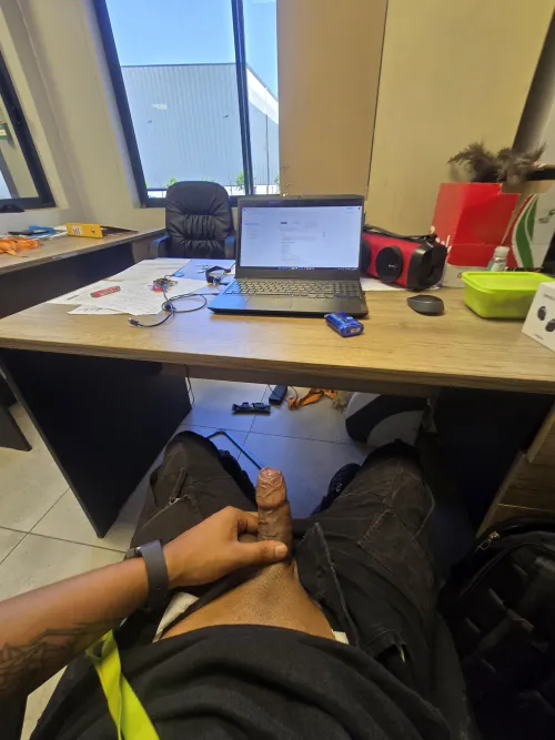 Hot day at work hoping to take all off next by AlwaysSoHard_69