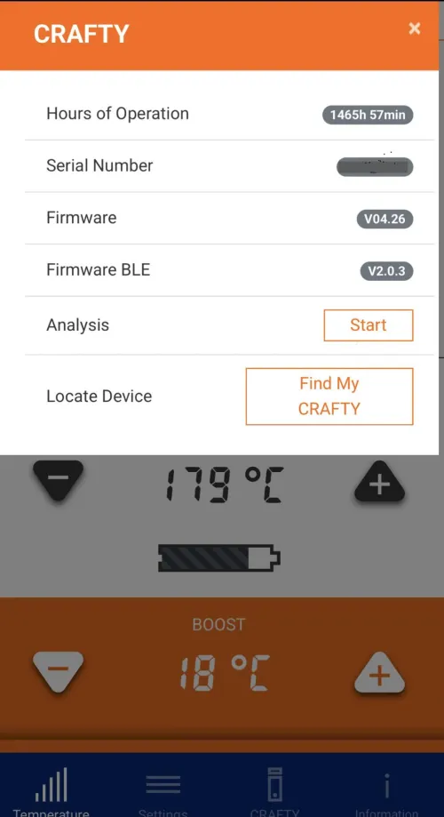 How many hours on your Crafty+? by EZE_420247