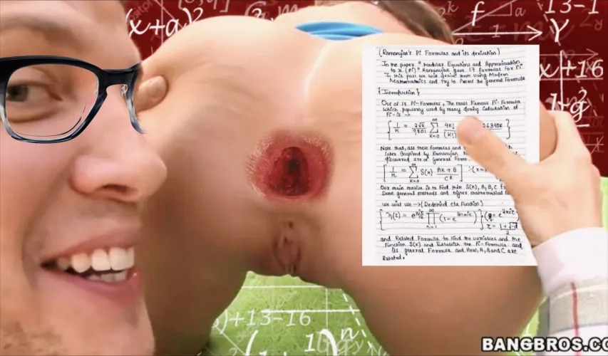 How to calculate the circumference of a barely legal gape using the Cream Pi π by Professor Adriano!! by drinkpea_