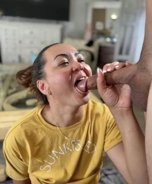 Hubby watches patiently as I devour this big cock by ScarletNightALLnight