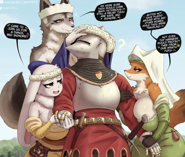 Human men belong to anthro women (@gammainks) [MFFF] by idkkcake