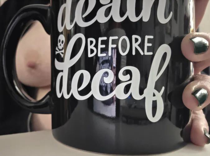 Hump day and a huge mug of deathwish, pray for me  by porkyforky