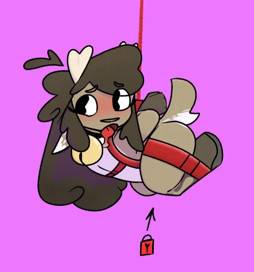 Hung up! (Transfem) [artist: me] by frosted_deer64