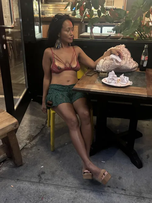 I always choose to eat outside on the sidewalk. It's just more fun. by Mrdiggler27