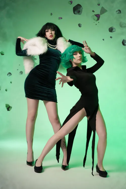 I cosplayed Fubuki with my friend Kailee as Tatsumaki! - Kerocchi by kerocchi
