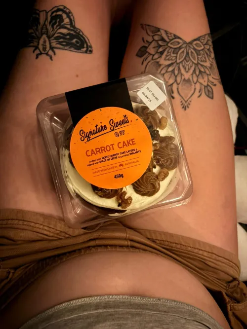 I couldn’t resist, it’s got my name on it, right?I wonder if I can finish the whole thing in one sitting? I’m going to try my best… but I think my shorts are protesting by CarrotCakeCurves
