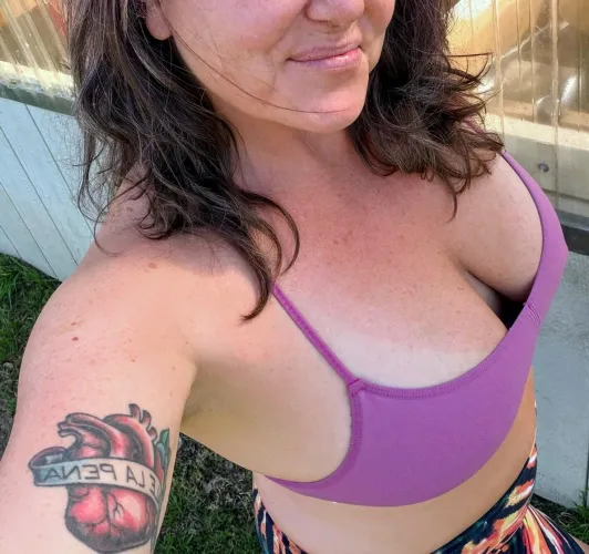 I don't think the neighborhood minds this mom doing yard work by Texas_Blessing00