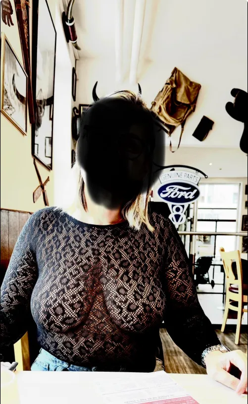 I forgot my bra... but waiters sees happy by naked4freedom