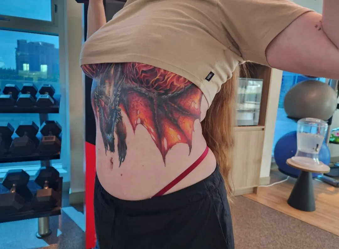 I forgot my sports bra... but my dragon will hold them in place! posted by shap3dbyfir3
