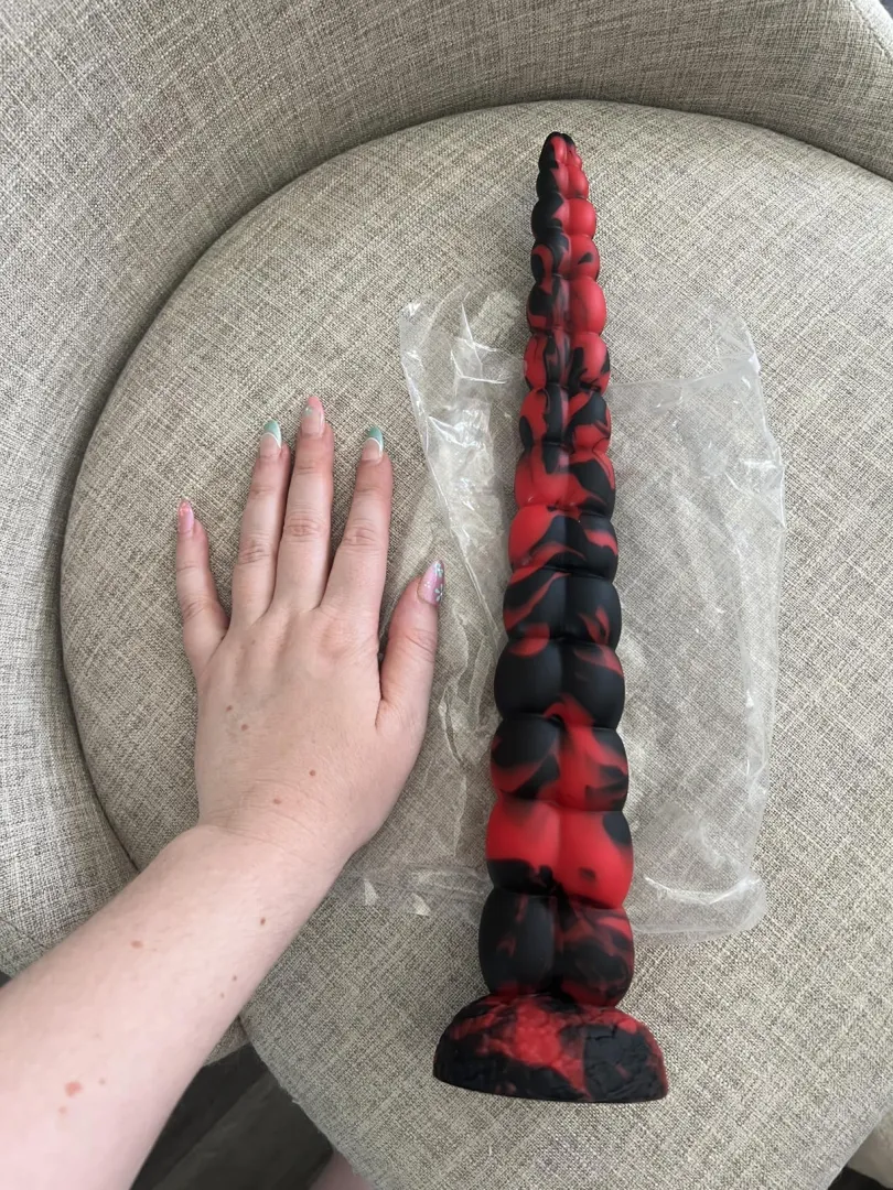 I knew it was 14.7”… but seeing it next to my hand is different  posted by Powerful-Tangelo-634