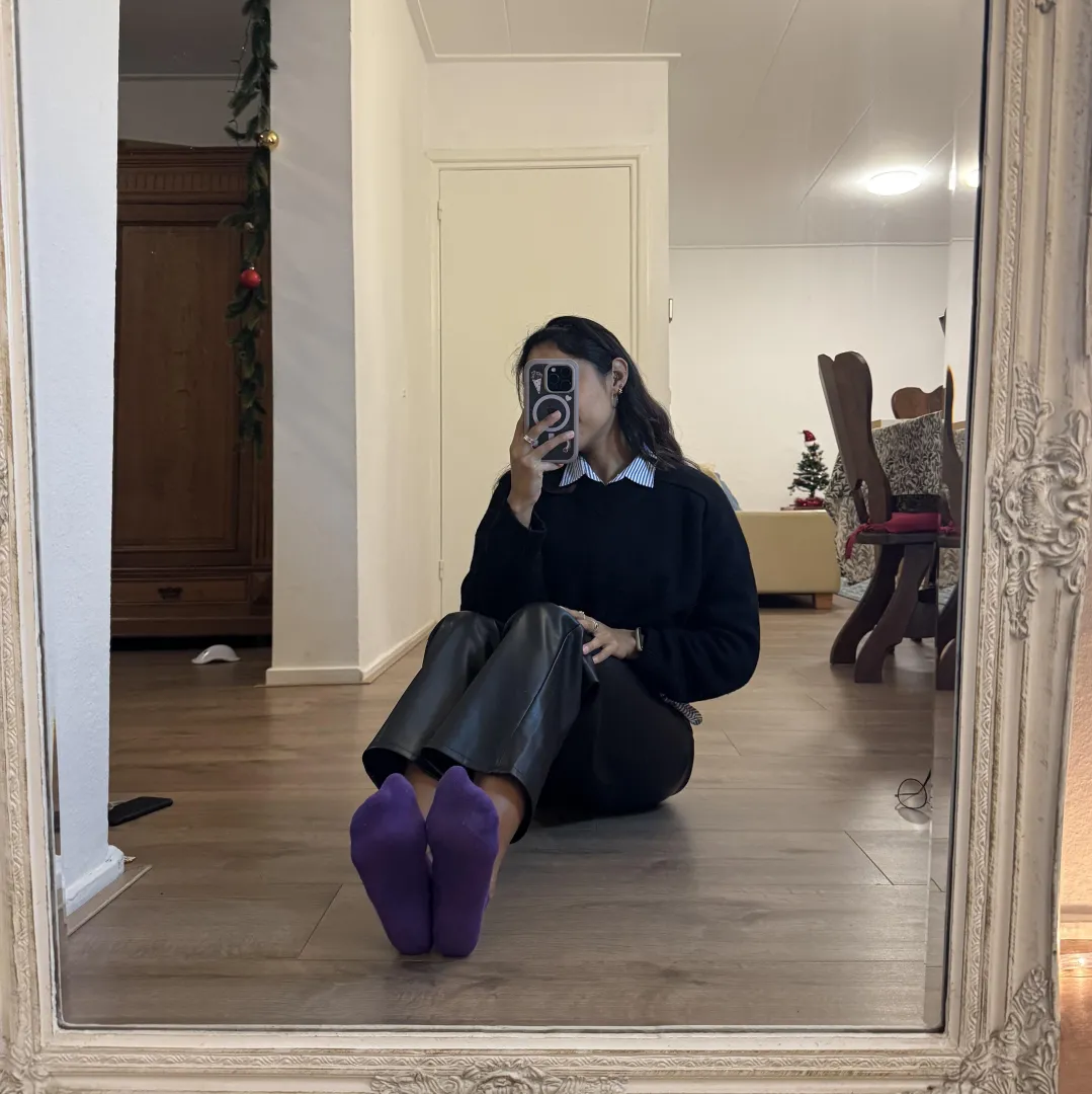 I know you can’t get enough of my bright purple socks posted by isa_stillsinning