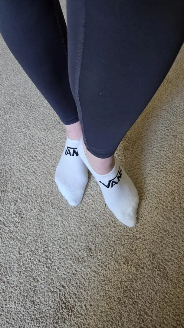 I know you're obsessed with my white socks posted by leggingsgirl15