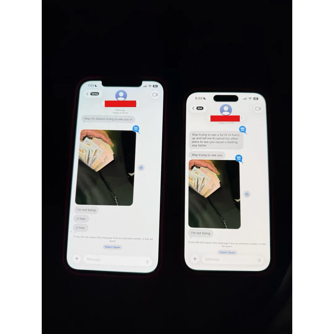 I literally just declined this guy on one of my phones & texts my other phone right after in 0.5secs posted by SexyMsNikki