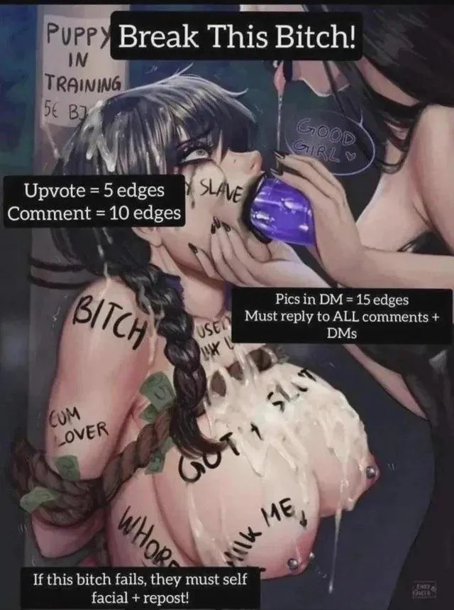 I lost HARD to u/HogDogTraktor in a chess game. He pulverised my pieces until I had nothing left, all I could do was watch as they broke me down over and over. Now they want to break me as a little edge bitch too!~ posted by PollyPrimula