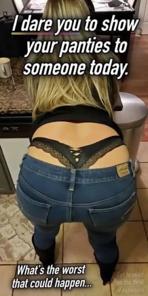 I love flashing my panties when I’m out in public by londonpantyboy