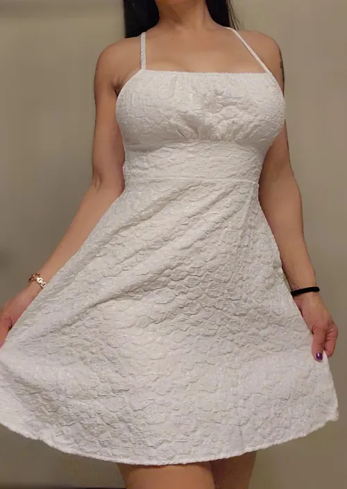 I love my new white sundress by WhippedCreamz