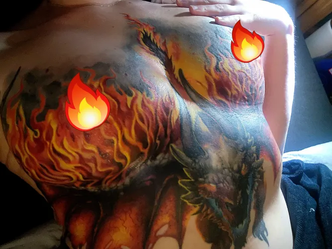 I love my unique tattoo! It has a lot of meaning to me. by shap3dbyfir3