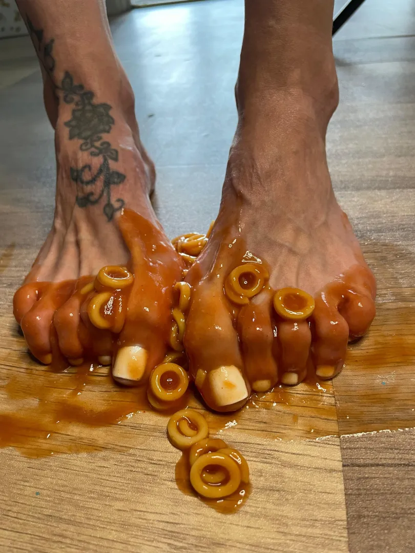 I love playing with food with my feet  posted by WittyKangaroo677