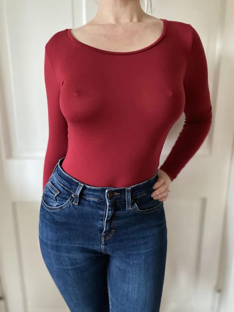 I love the tight top and jeans look; hope you do too? posted by MyMorningMuse