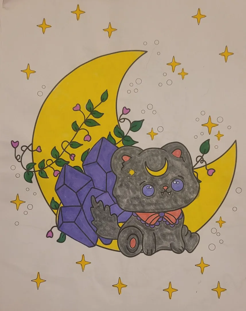I love this coloring page. It's so witchy n cute posted by Spirited_Handle_639