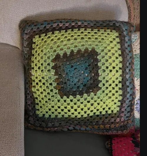 I need ideas to cover an ugly pillow that came with my couch by jingleheimerschitt