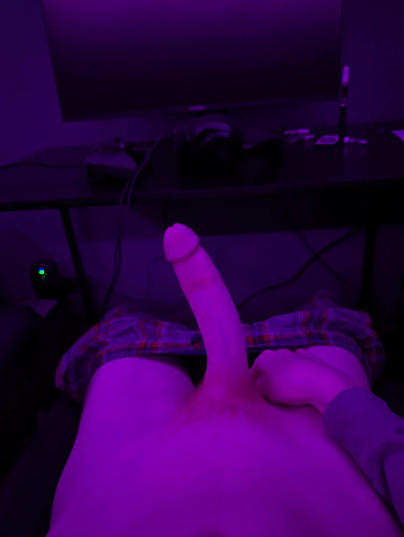 I spend most my time with my cock out like this posted by 8inbwcboy