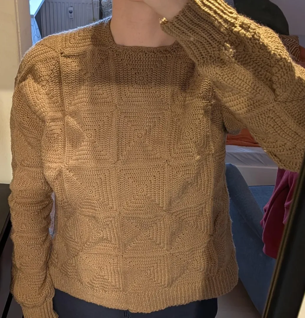 I spent two years making this granny square sweater and I hate how bulky and boxy and stiff and thick it is, what do I do posted by jingleheimerschitt