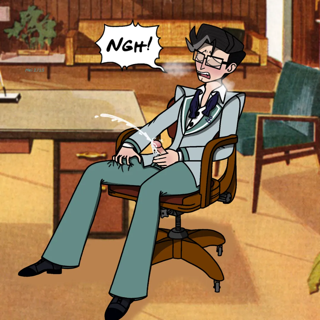 I think about Vincent jerking off in his office during commercial breaks way too often... (Art by me) posted by Nasty_Numanoid