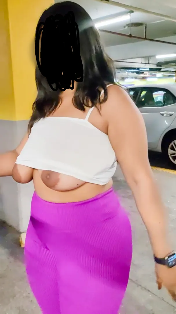 I took my wife to the mall in my car without a bra. She was telling me to pull down my top so that no one sees it. posted by Rahulpriya59