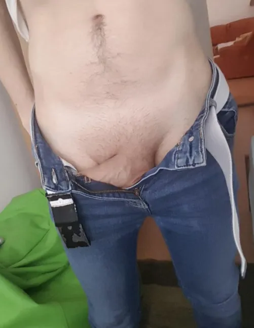 I tried wearing my jeans without underwear today. I think I like it! by hatchmj