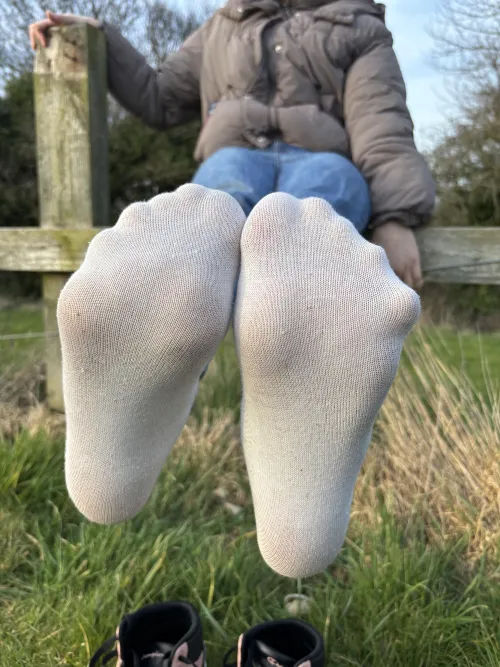 i walked so much today  would you smell my used socks right in the park? [f] by Puzzled_Opening_6530
