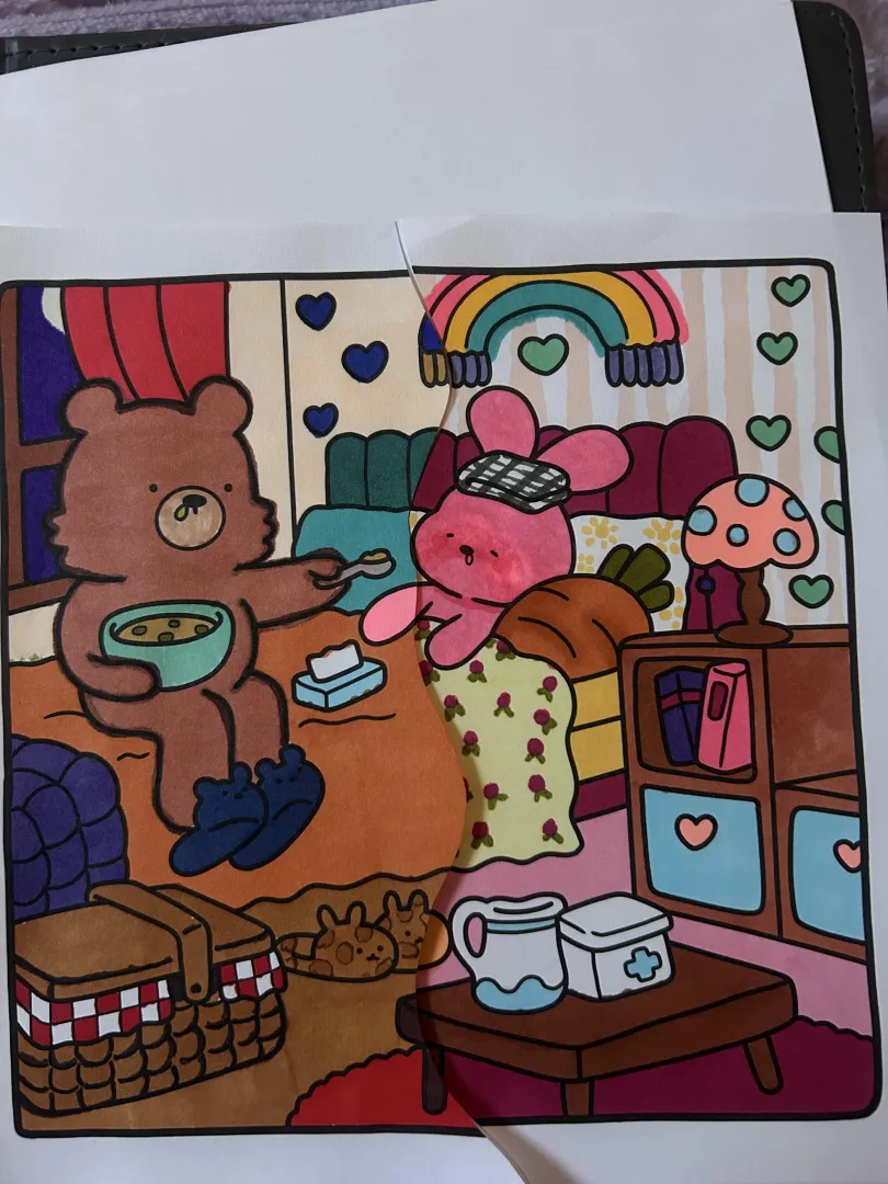 idea for coloring time: split a page in half with ur daddy posted by primadonnaganja