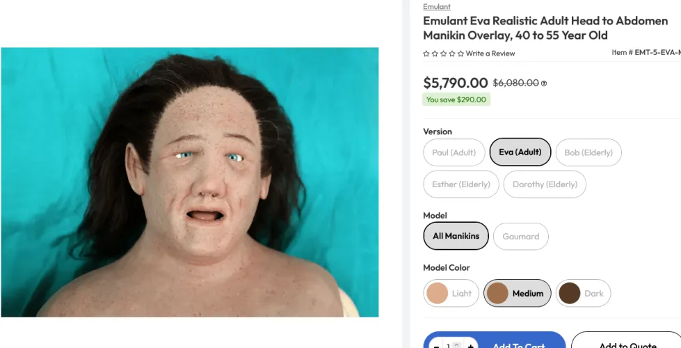 [IF NOT ALLOWED, I'LL REMOVE]  you can't tell me that the similarity is not eerie I was looking for medical test dummies, and I saw this. IT EVEN HAS THE 