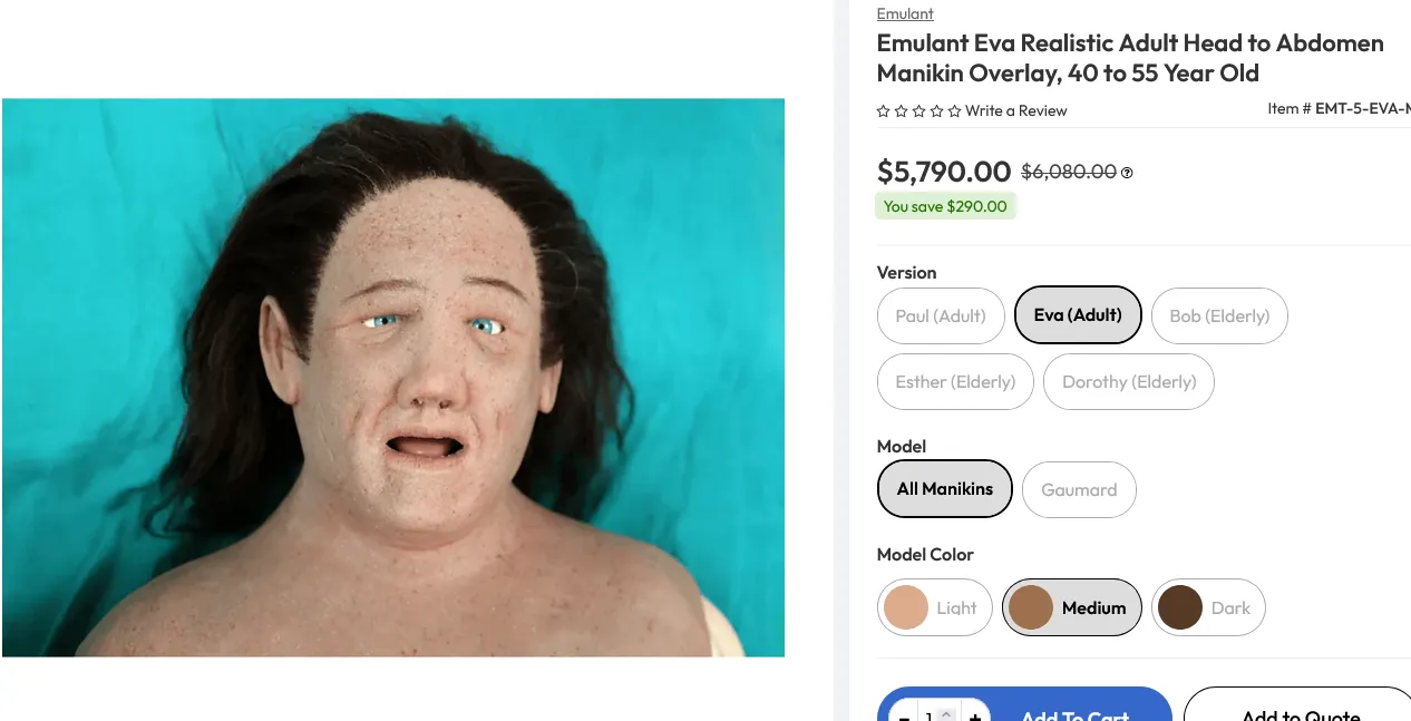 [IF NOT ALLOWED, I'LL REMOVE]  you can't tell me that the similarity is not eerie I was looking for medical test dummies, and I saw this. IT EVEN HAS THE 