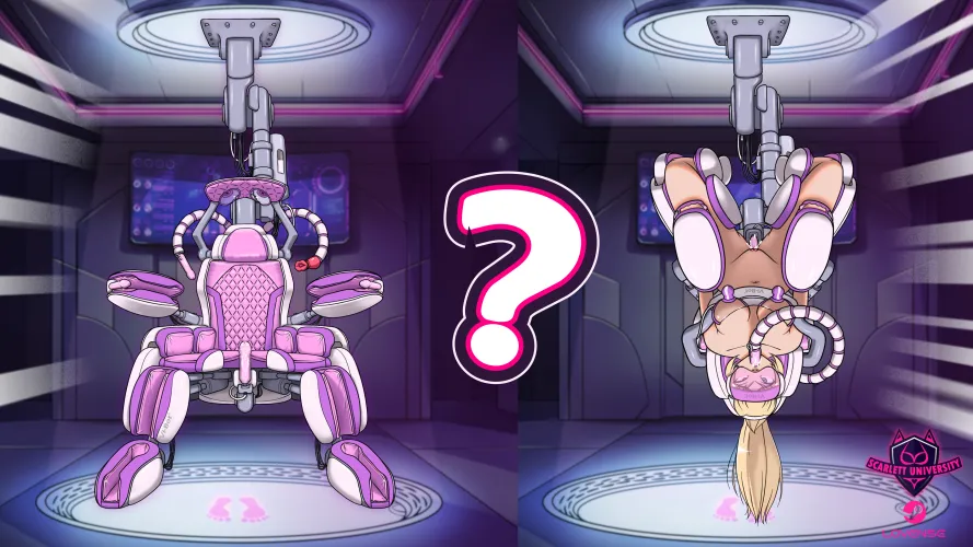 If there was a full-body sex simulator robot like this...but for guys, what features/devices would you want to see? Asking for a friend...[Scarlett University] by BimboByte