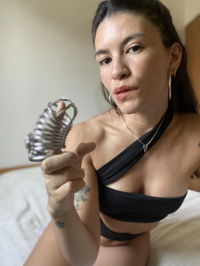 If this cage is too big for your cock, then I will humiliate and degrade you  useless bitch posted by Current-Implement898