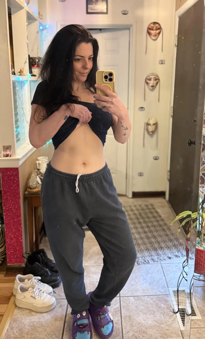 I'll let you guess if I'm wearing anything underneath my sweats posted by Intelligent_Grrl