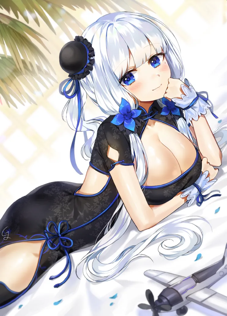 Illustrious glorious in Qipao (ギザン) posted by elegantloveglimmer