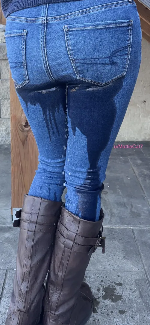 I’m absolutely flooding my jeans and boots by MattieCat7