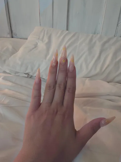 I’m desperate to get these slutty long nails again because they look amazing wrapped around your  by orvilina
