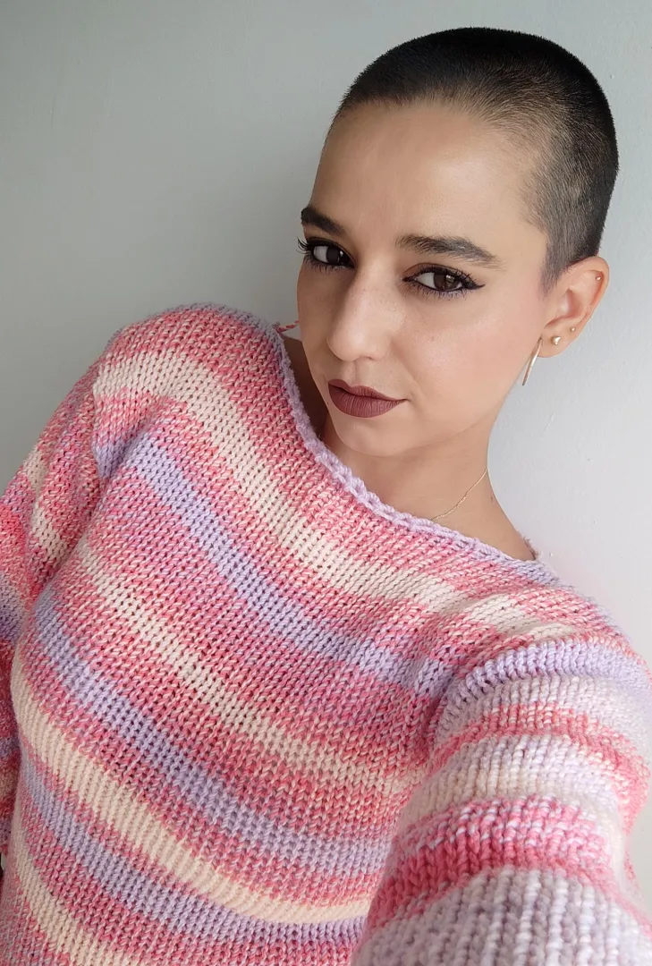 I'm not just a pretty face! I knit beautifully too! Admire my new handmade sweater and pay for it!!! posted by rahelbald