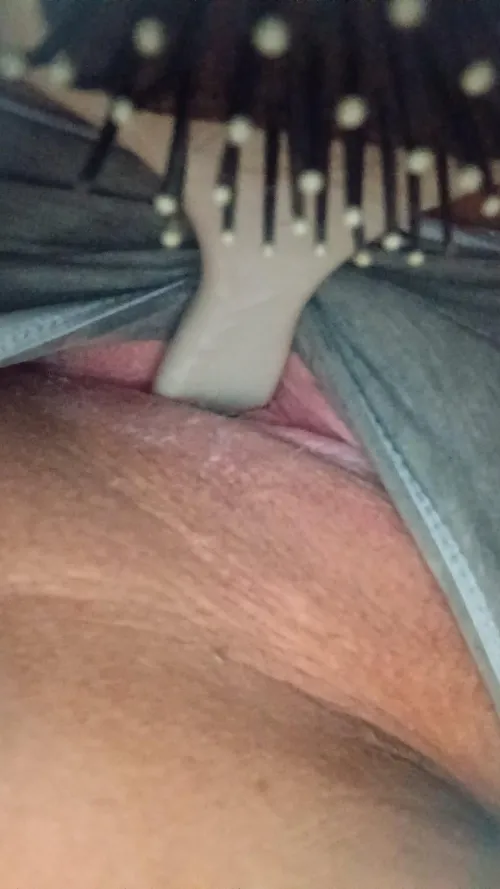 Im so wet playing with my brush by Loud_Baker_2976