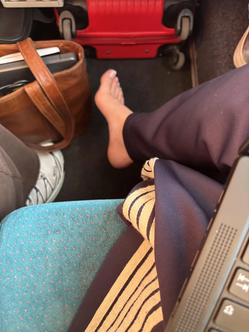 I’m sure you would love to be next to my feet on the train :) posted by deliciananas2