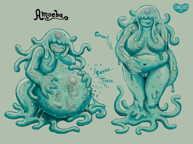 {image} Amoeba (art by me/CarniJelly) by CarnivoreJelly