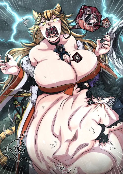 {Image} The Roaring Raitora (Female Pred, Oral Vore, Giantess | ecchipandaa) by DoubleIFunUser