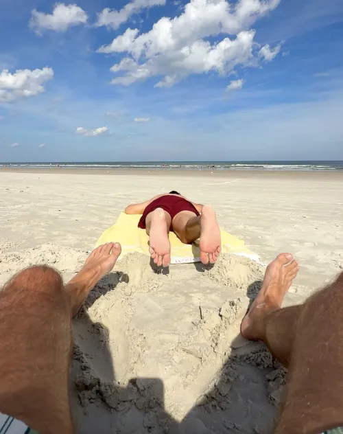 Imagine sitting next to us on the beach and getting this free show the whole time ️ by LiamAndAustin