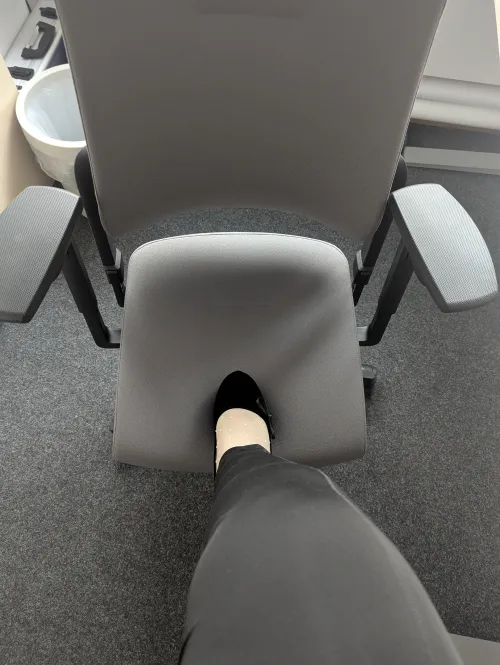 Imagine the thrill of your colleagues respecting you, while you’re secretly vibrating at the thought of my nylon-covered heels crushing your dignity. by KinkyKiky666